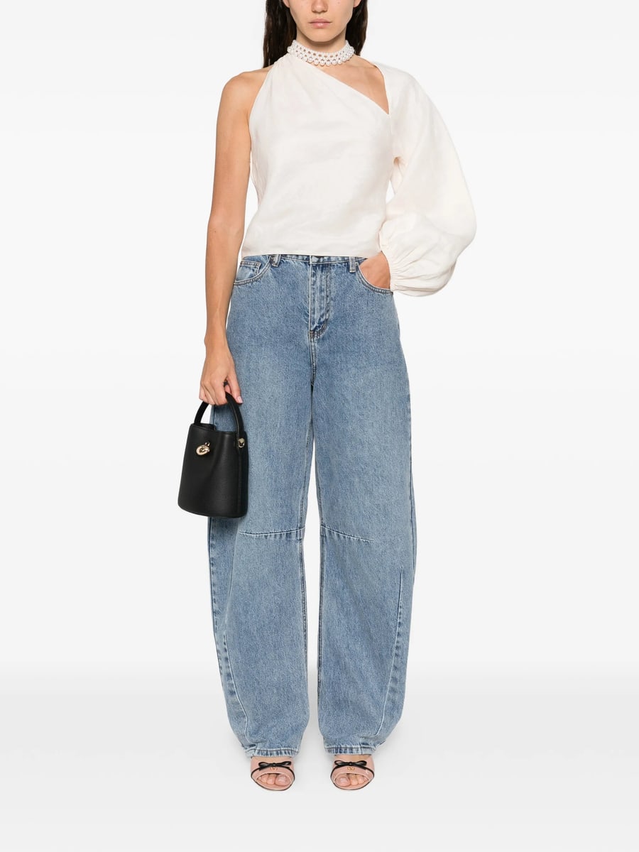 self-portrait Self-portrait Draped-sleeve Top, view 4