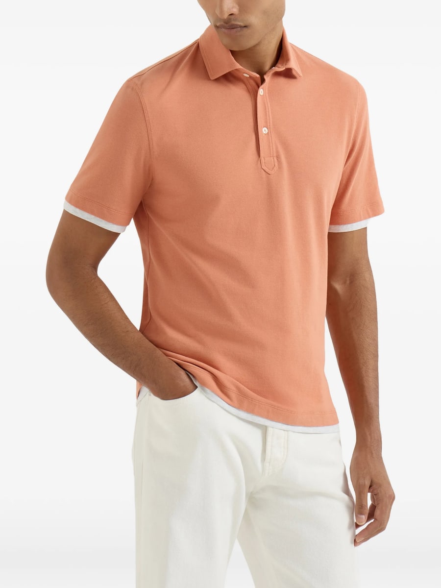 Brunello Cucinelli Brunello Cucinelli Button-fastening Short-sleeve Polo Shirt, view 3