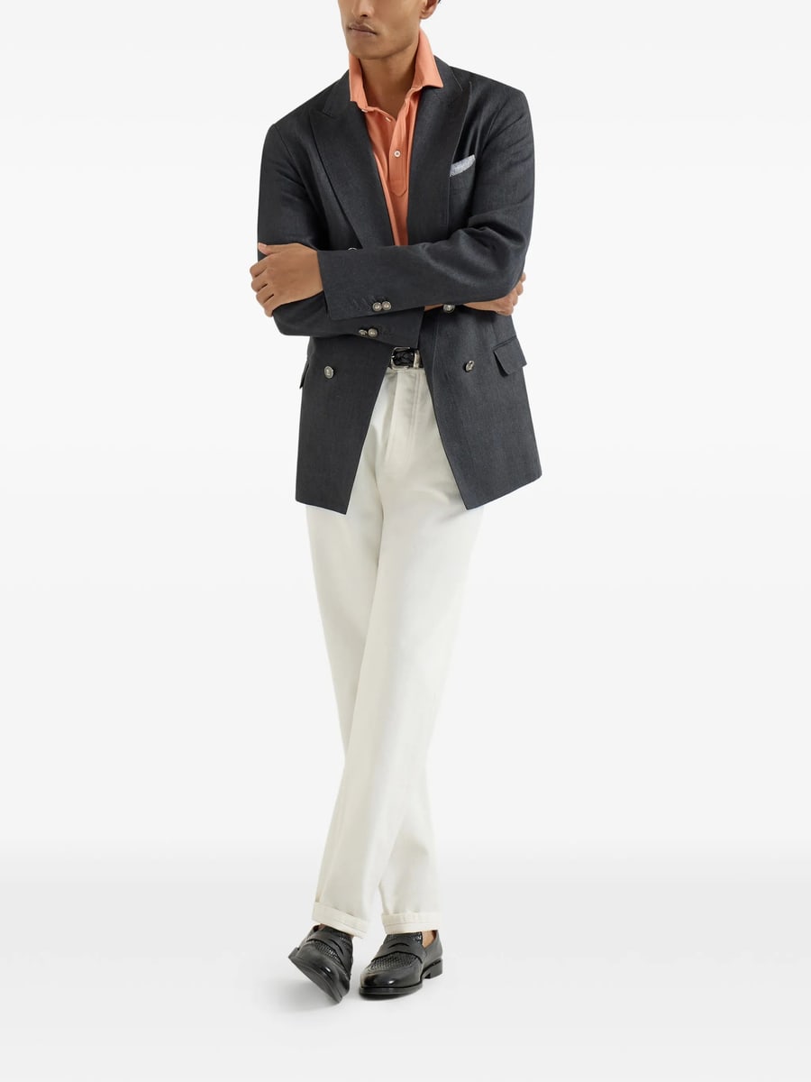Brunello Cucinelli Brunello Cucinelli Button-fastening Short-sleeve Polo Shirt, view 4