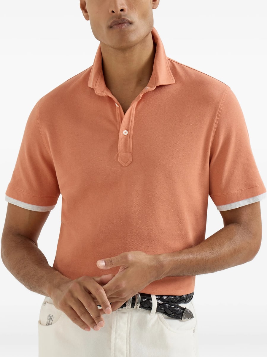 Brunello Cucinelli Brunello Cucinelli Button-fastening Short-sleeve Polo Shirt, view 5