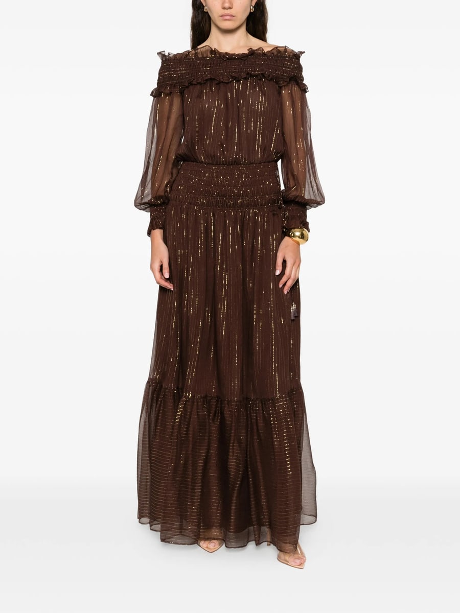 self-portrait Self-portrait Georgette Maxi Dress, view 3
