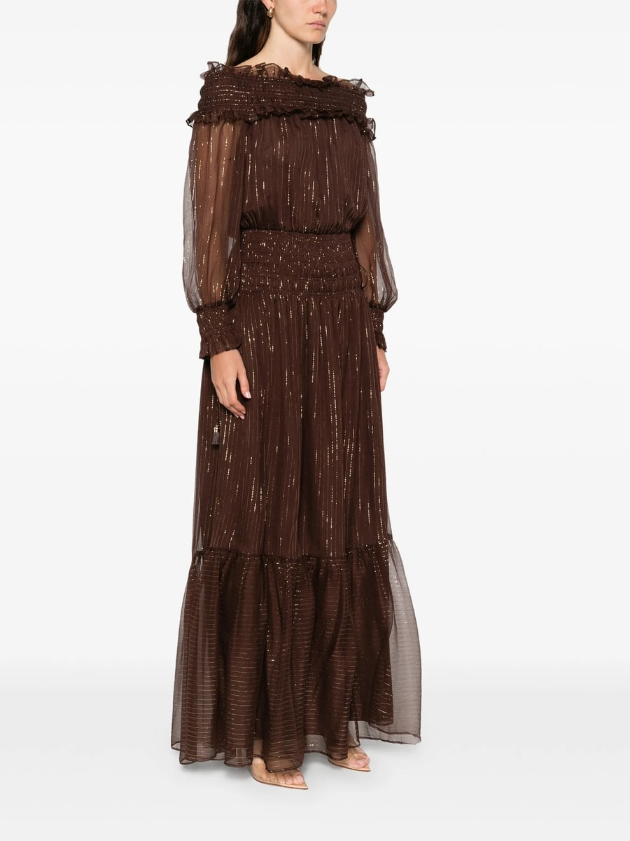 self-portrait Self-portrait Georgette Maxi Dress, view 5