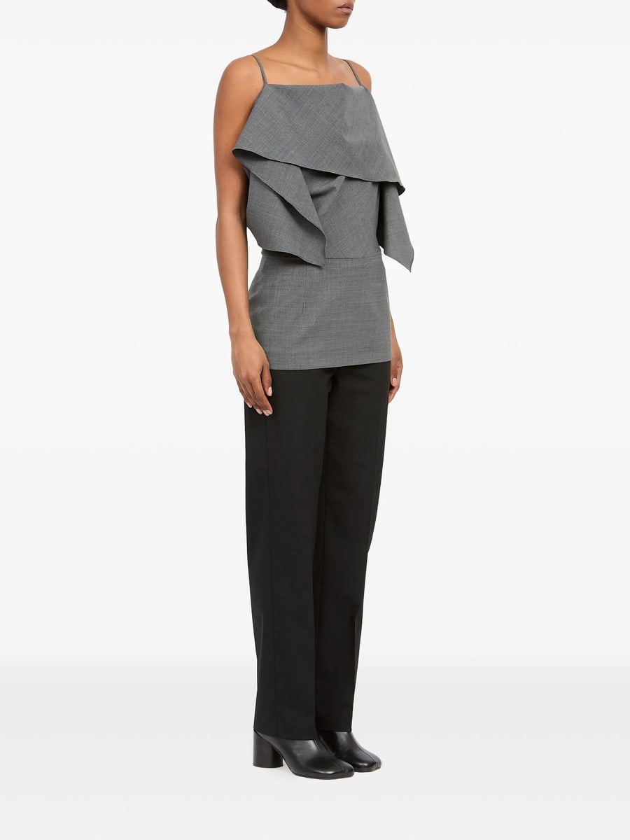 MM6 Maison Margiela Mm6 Maison Margiela Folded Top In Wool Blend, view 3