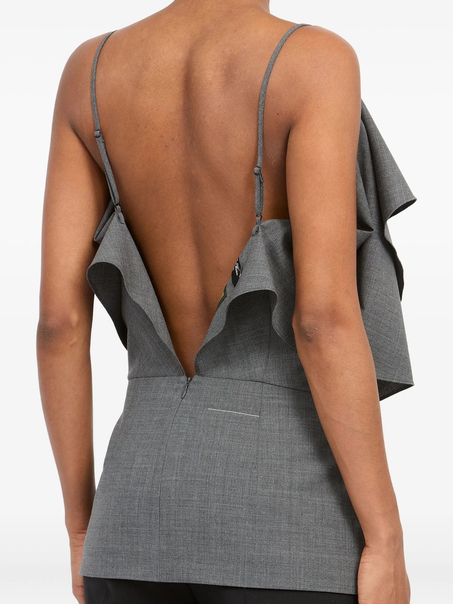 MM6 Maison Margiela Mm6 Maison Margiela Folded Top In Wool Blend, view 4