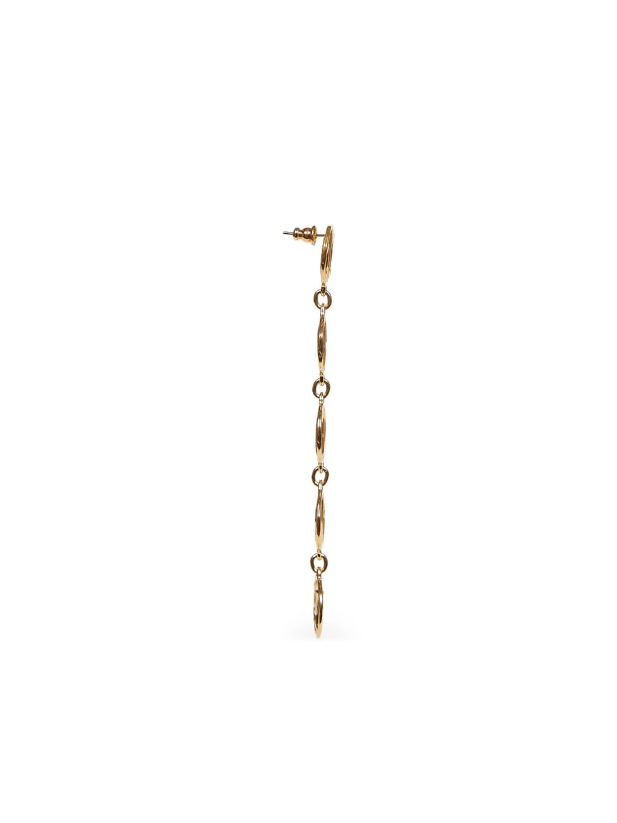 Chloé Chloé Script Letter Gold Earrings, view 2