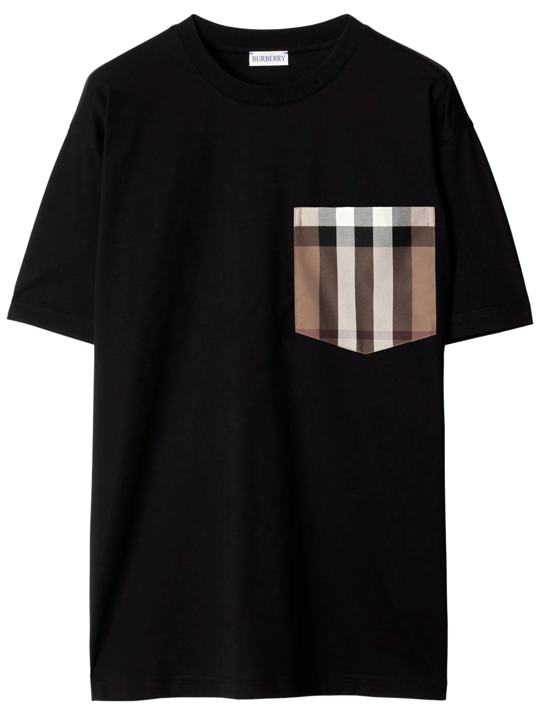 Burberry Burberry Check Pocket Cotton T-shirt