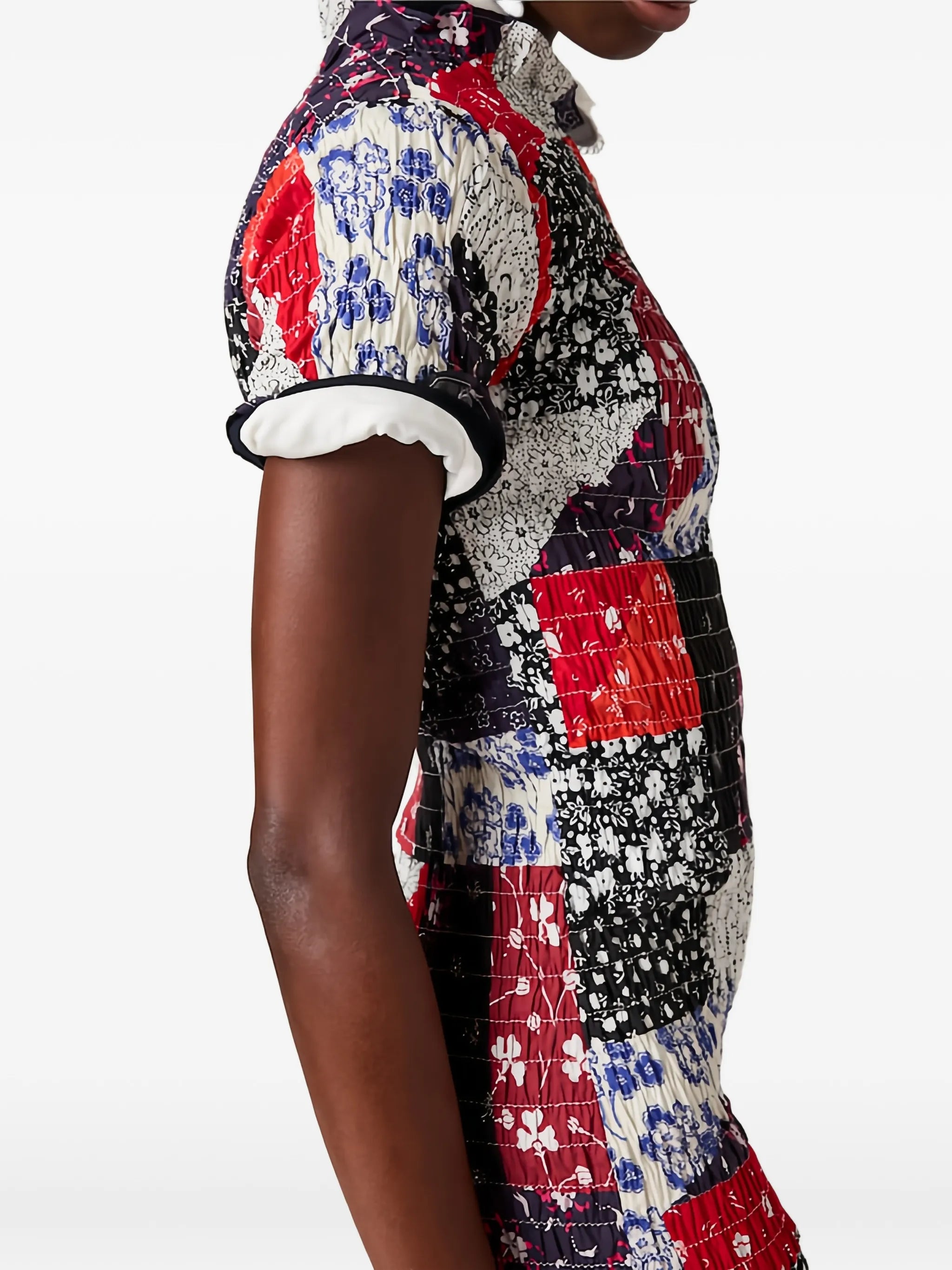 Miu Miu Miu Miu Patchwork Poplin Mini-dress