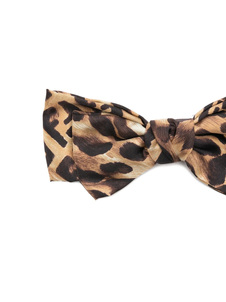 Fendi Fendi Leopard Print Bow Hair Accessory, view 2