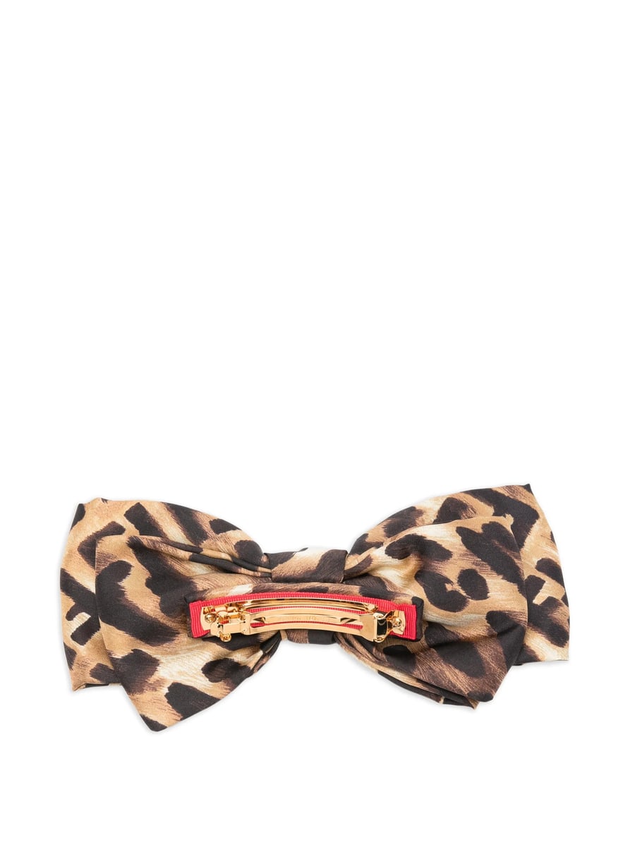 Fendi Fendi Leopard Print Bow Hair Accessory, view 3