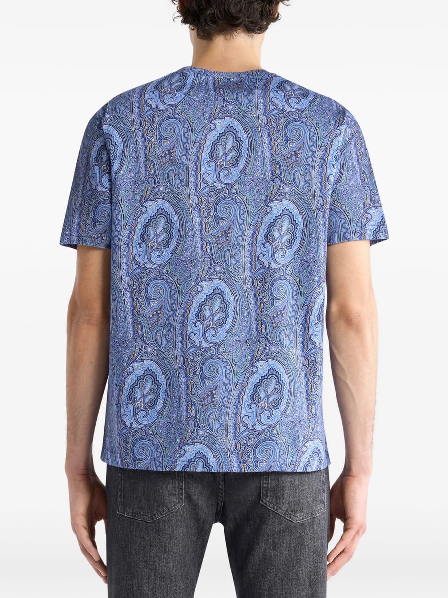 Etro Etro Floral Paisley Cotton T-shirt, view 3