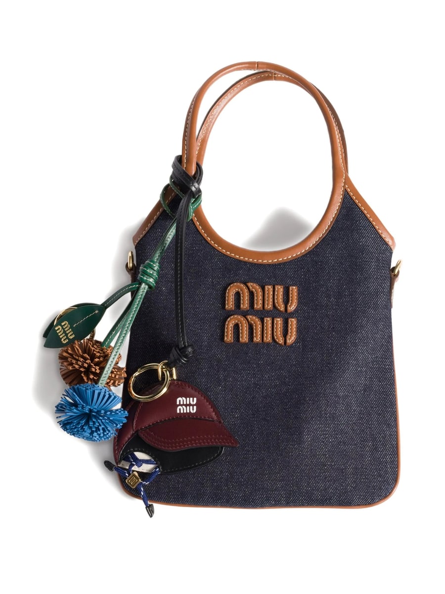 Miu Miu Miu Miu Leather Key Ring Trick, view 3