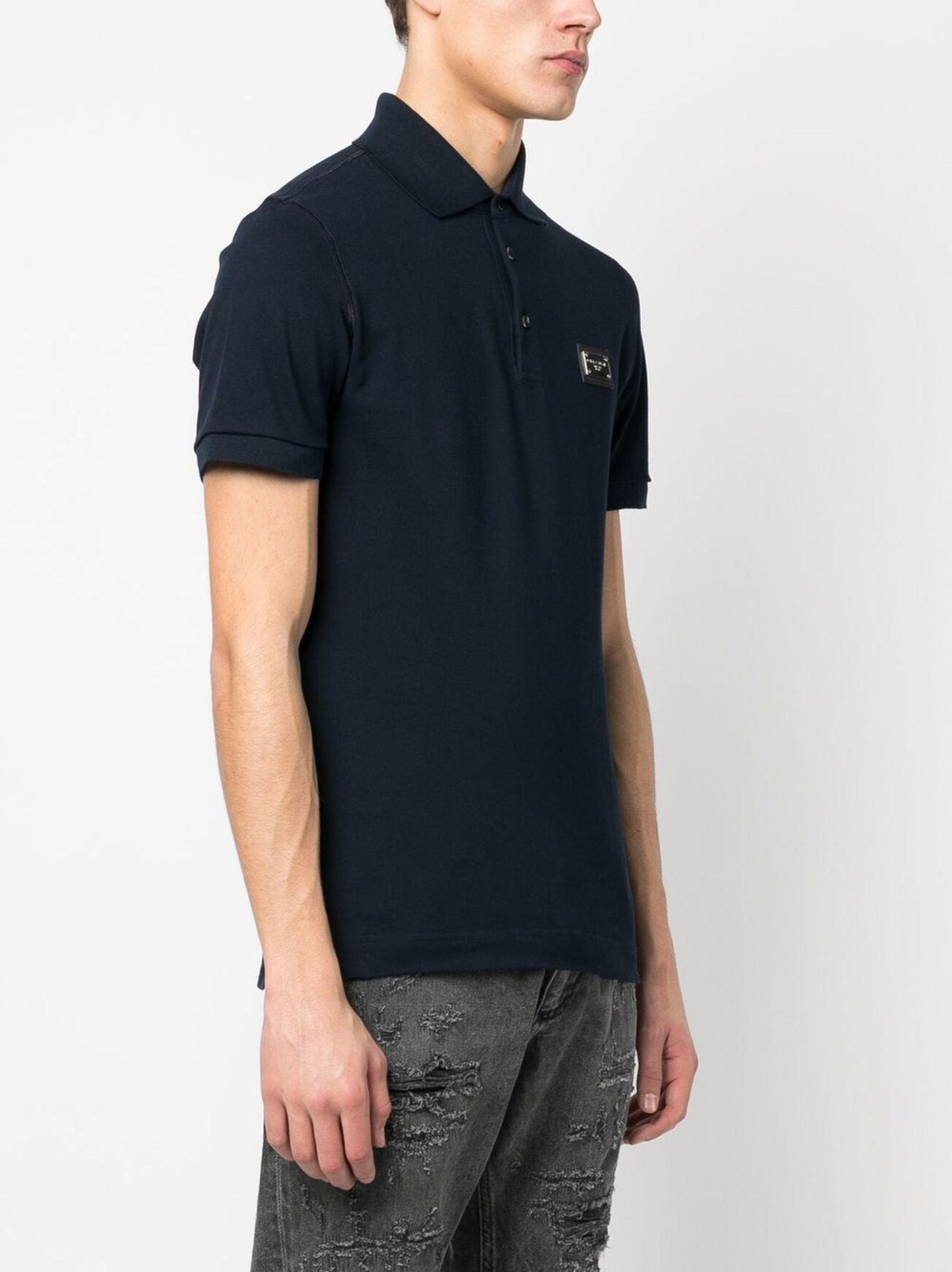 Dolce & Gabbana Dolce & Gabbana Logo-patch Polo Shirt, view 2