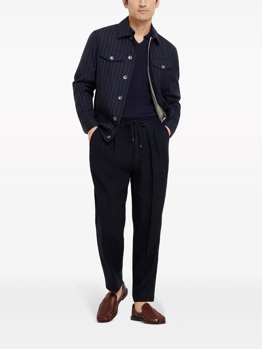 Brunello Cucinelli Brunello Cucinelli Cotton English Rib Knit Polo, view 4