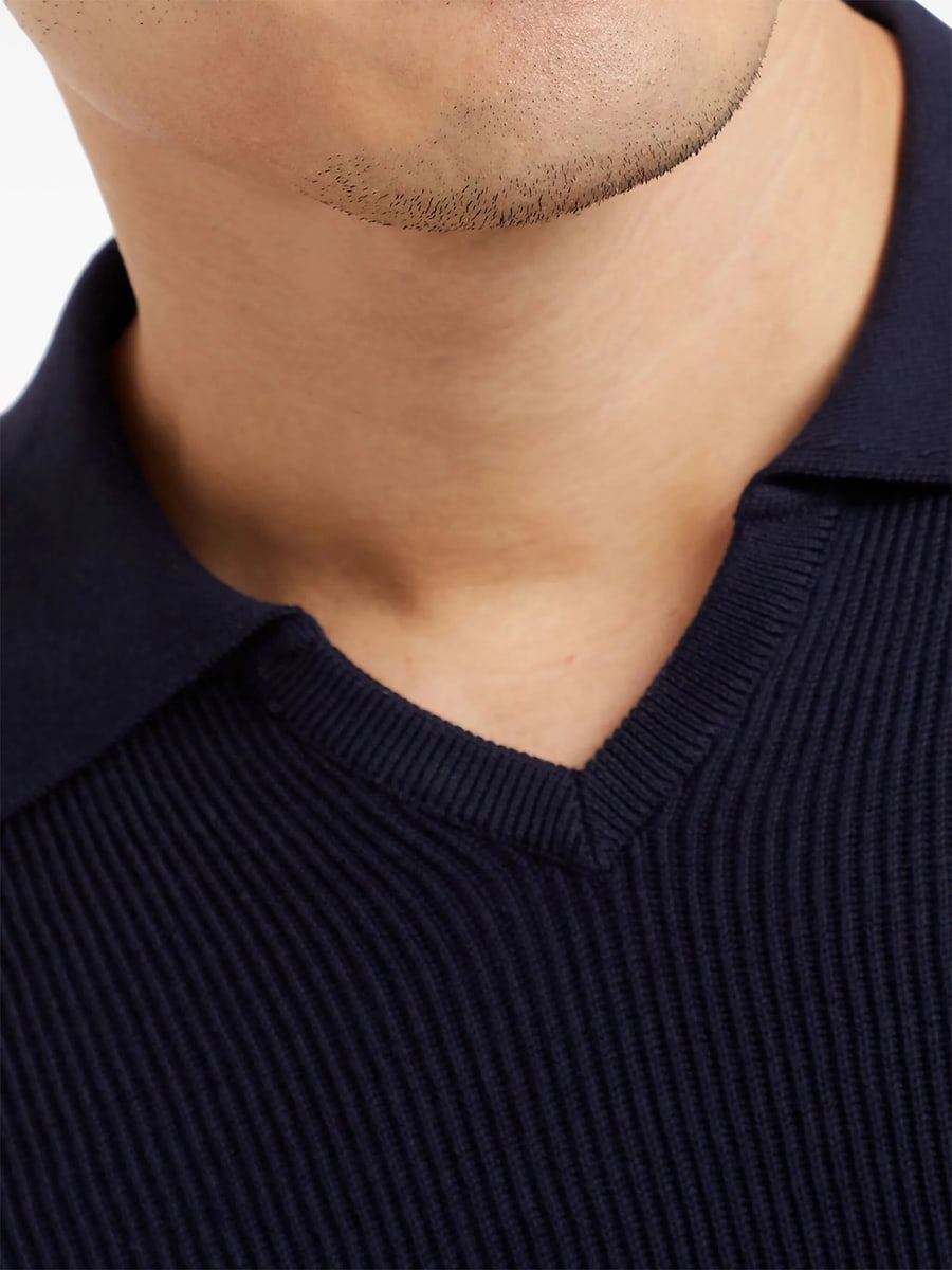 Brunello Cucinelli Brunello Cucinelli Cotton English Rib Knit Polo, view 6