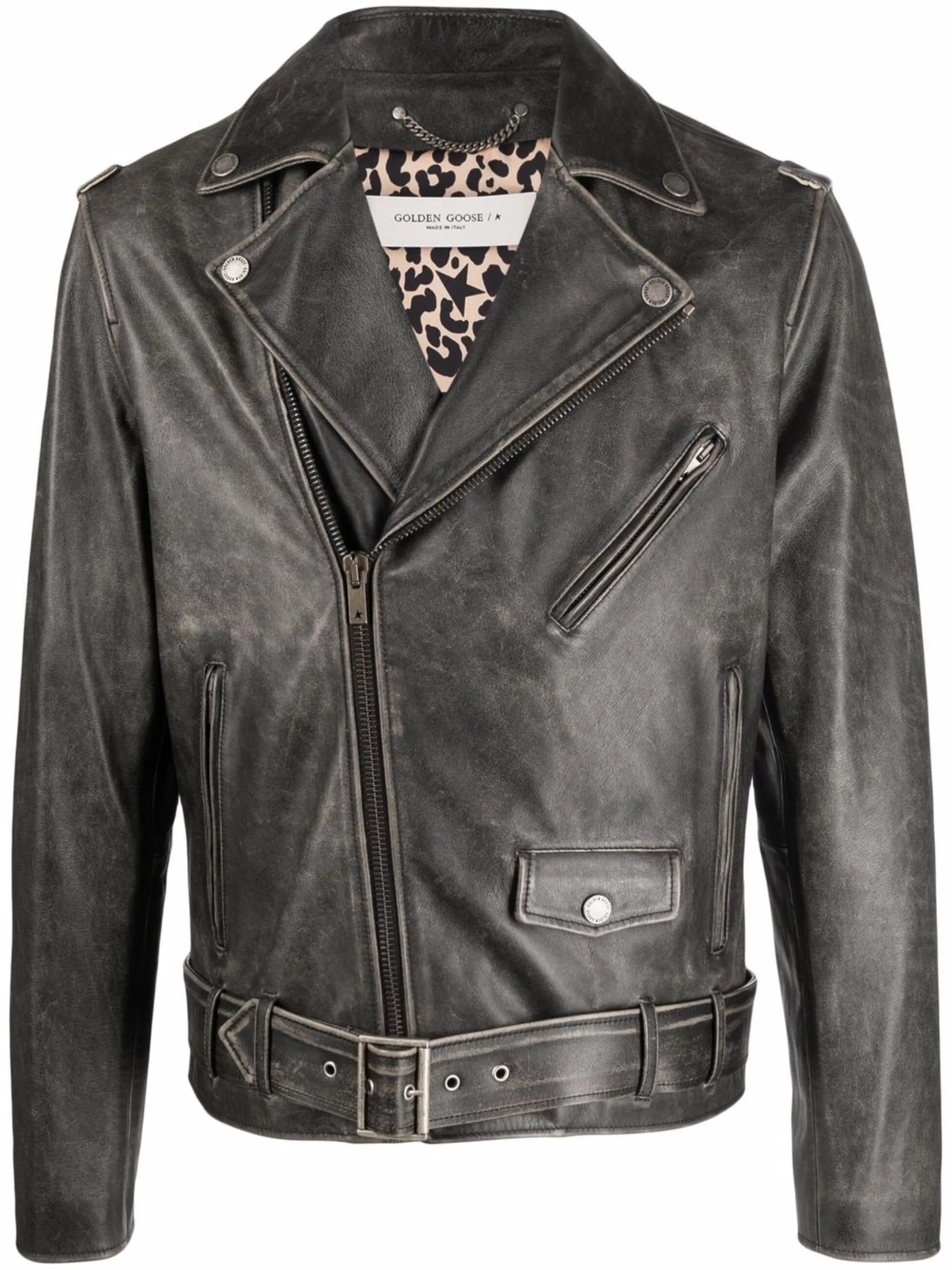 Golden Goose Golden Goose Leather Biker Jacket