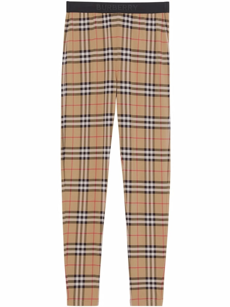 Burberry Burberry Check Stretch Jersey Leggings