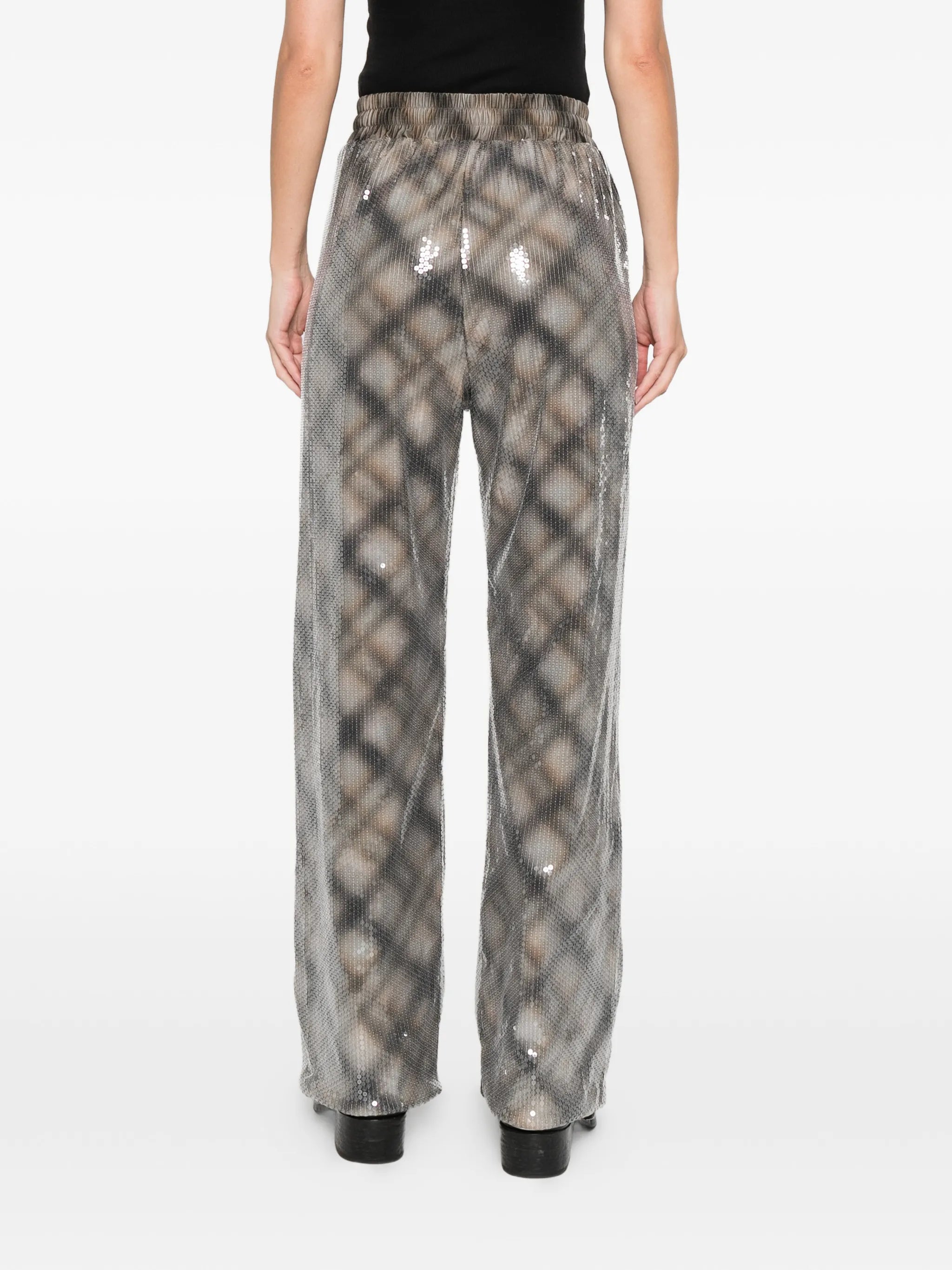 Diesel Diesel Sequined Pants In With Plaid Design, view 2