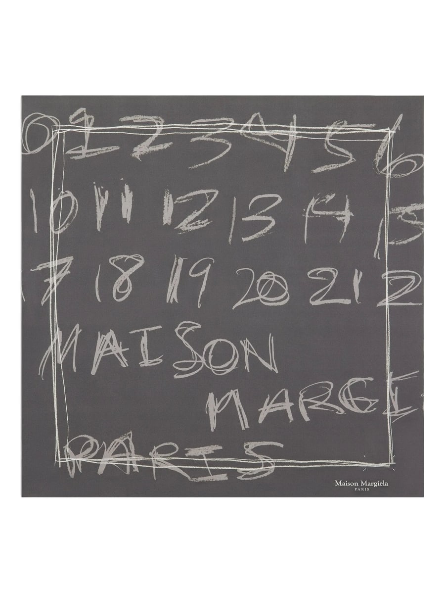 Maison Margiela Maison Margiela Numbers-print Neckerchief
