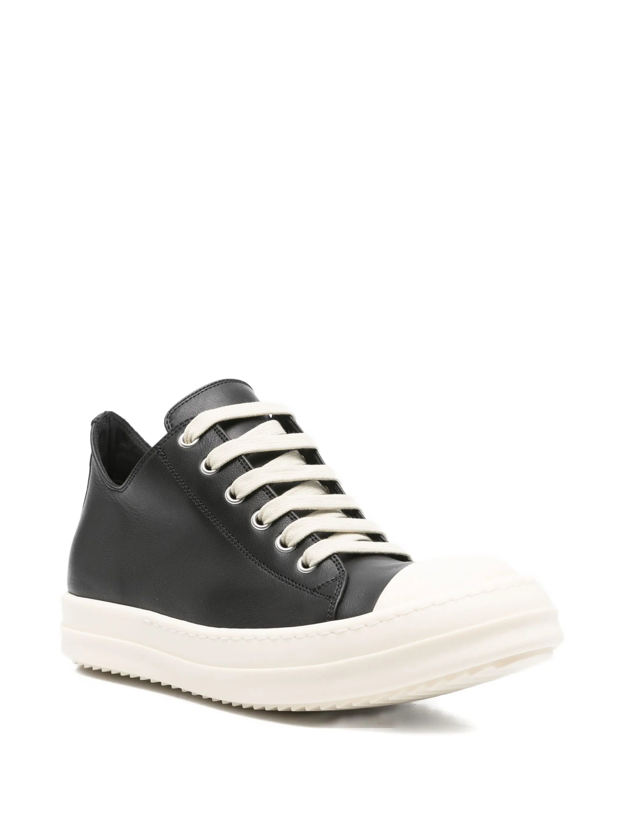 Rick Owens Rick Owens Leather Lace-up Sneakers, view 2