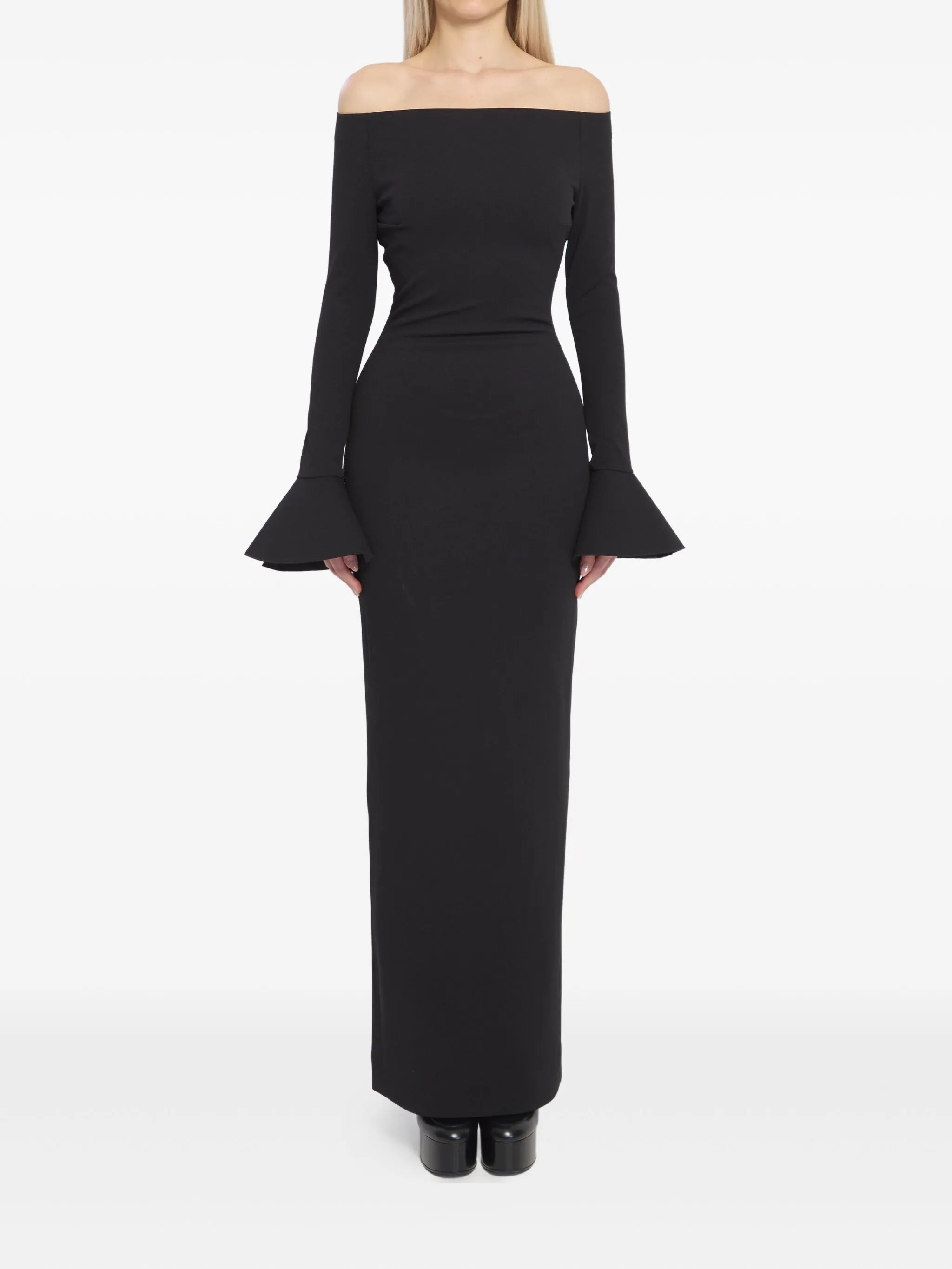 Solace London Solace London Anica Flared-cuff Maxi Dress