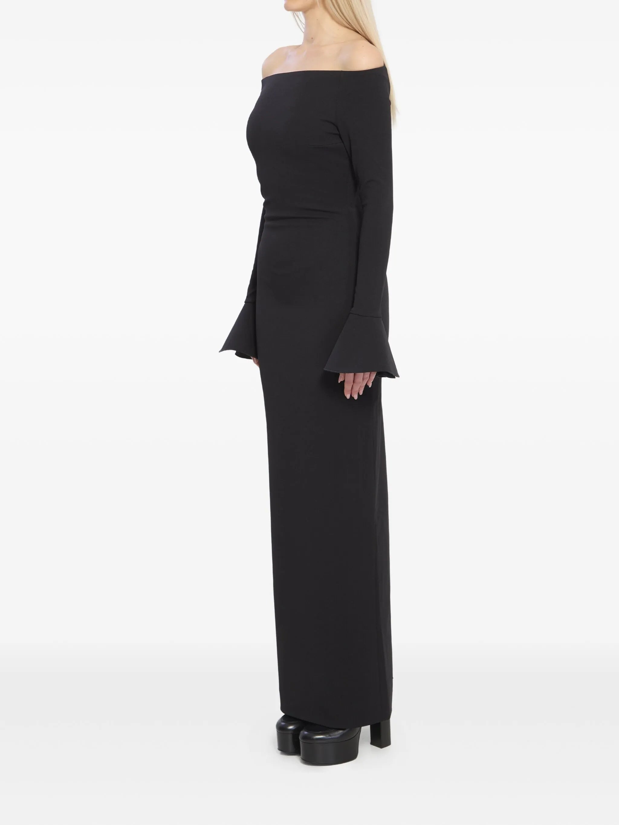 Solace London Solace London Anica Flared-cuff Maxi Dress, view 2