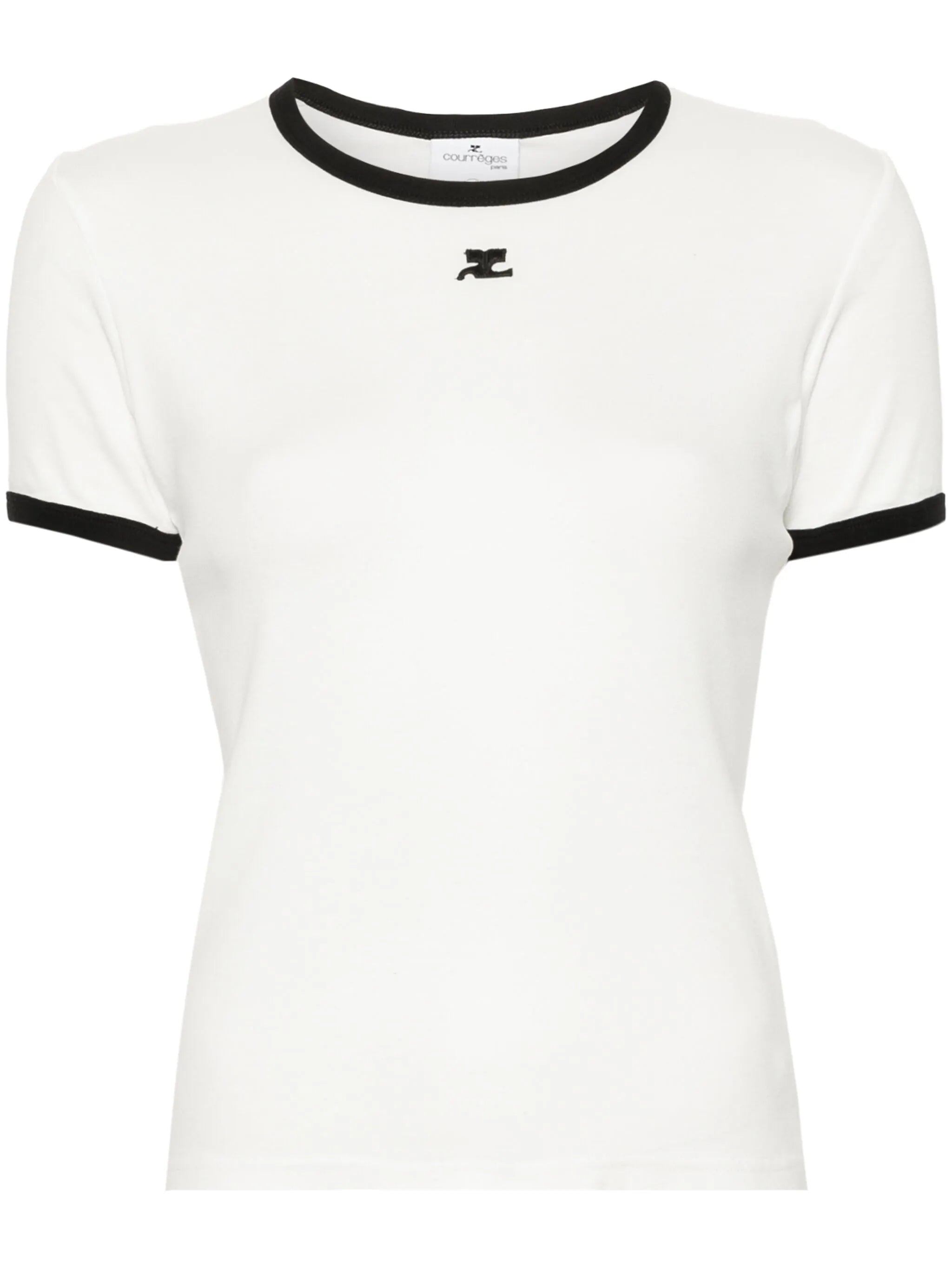 Courrèges Courrèges Contrast-trim Cotton T-shirt