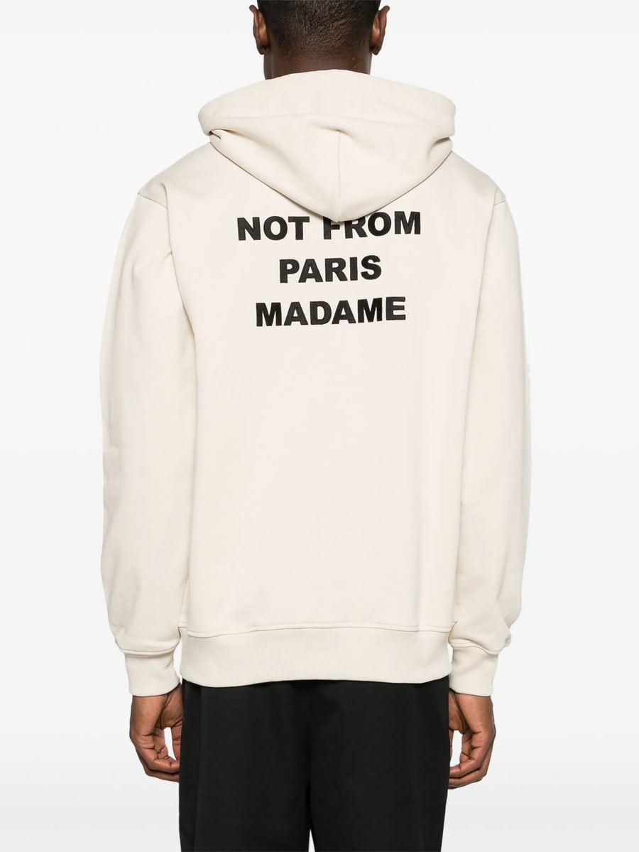 Drole De Monsieur Drole De Monsieur Logo-print Cotton Hoodie, view 5