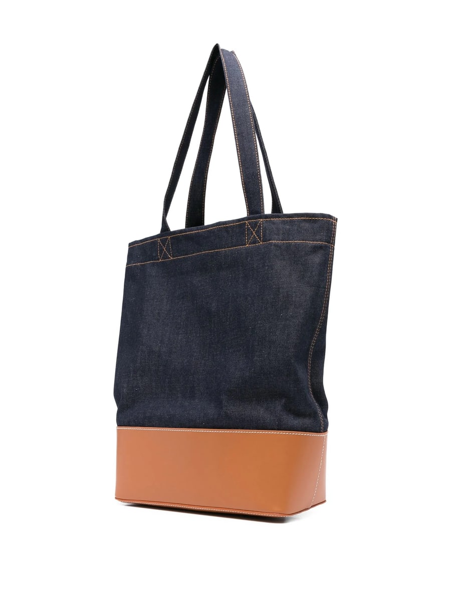 A.P.C. A.p.c. Medium Logo-detail Denim Tote Bag, view 6