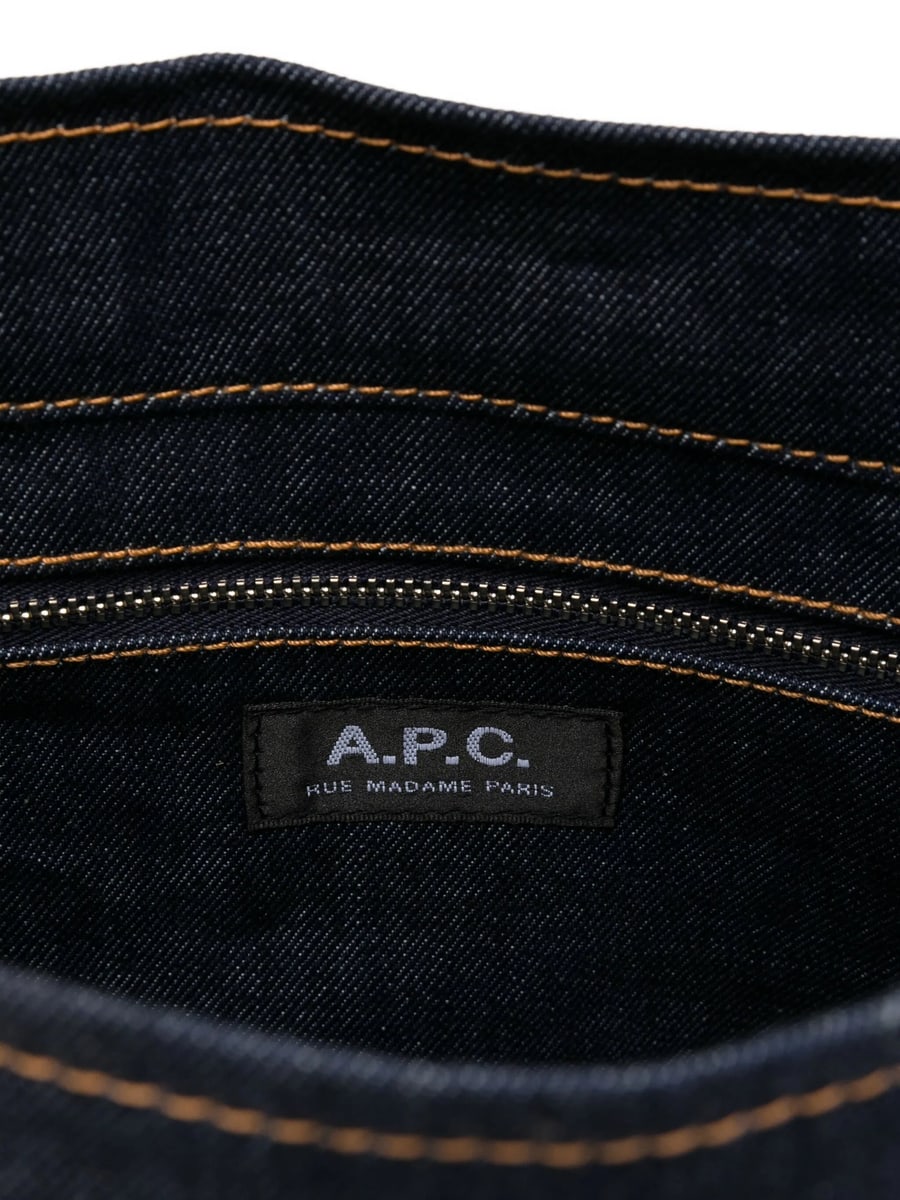 A.P.C. A.p.c. Medium Logo-detail Denim Tote Bag, view 7