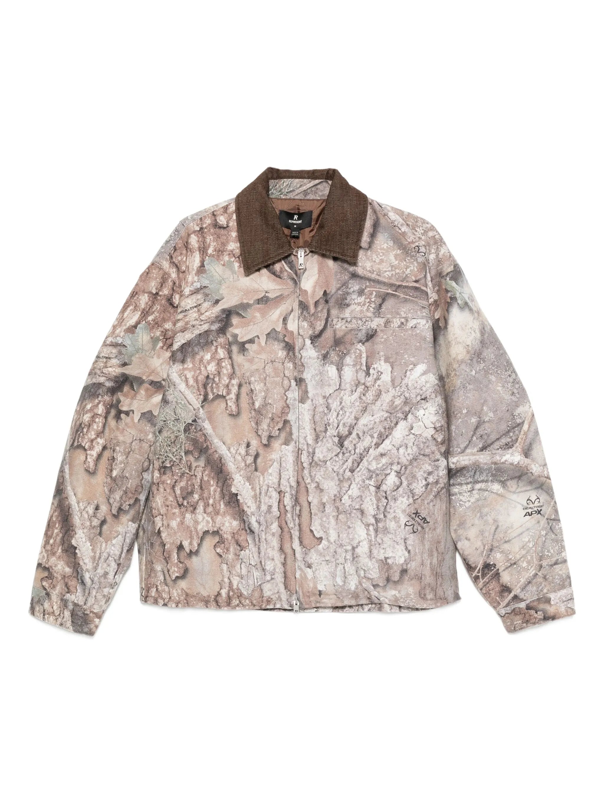 Represent Represent Corduroy-collar Camouflage Trucker Jacket