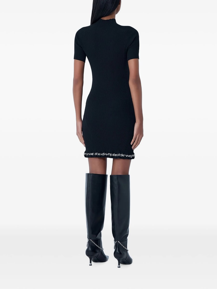 Alexander Wang Alexander Wang Ribbed Short-sleeve Dress, view 3
