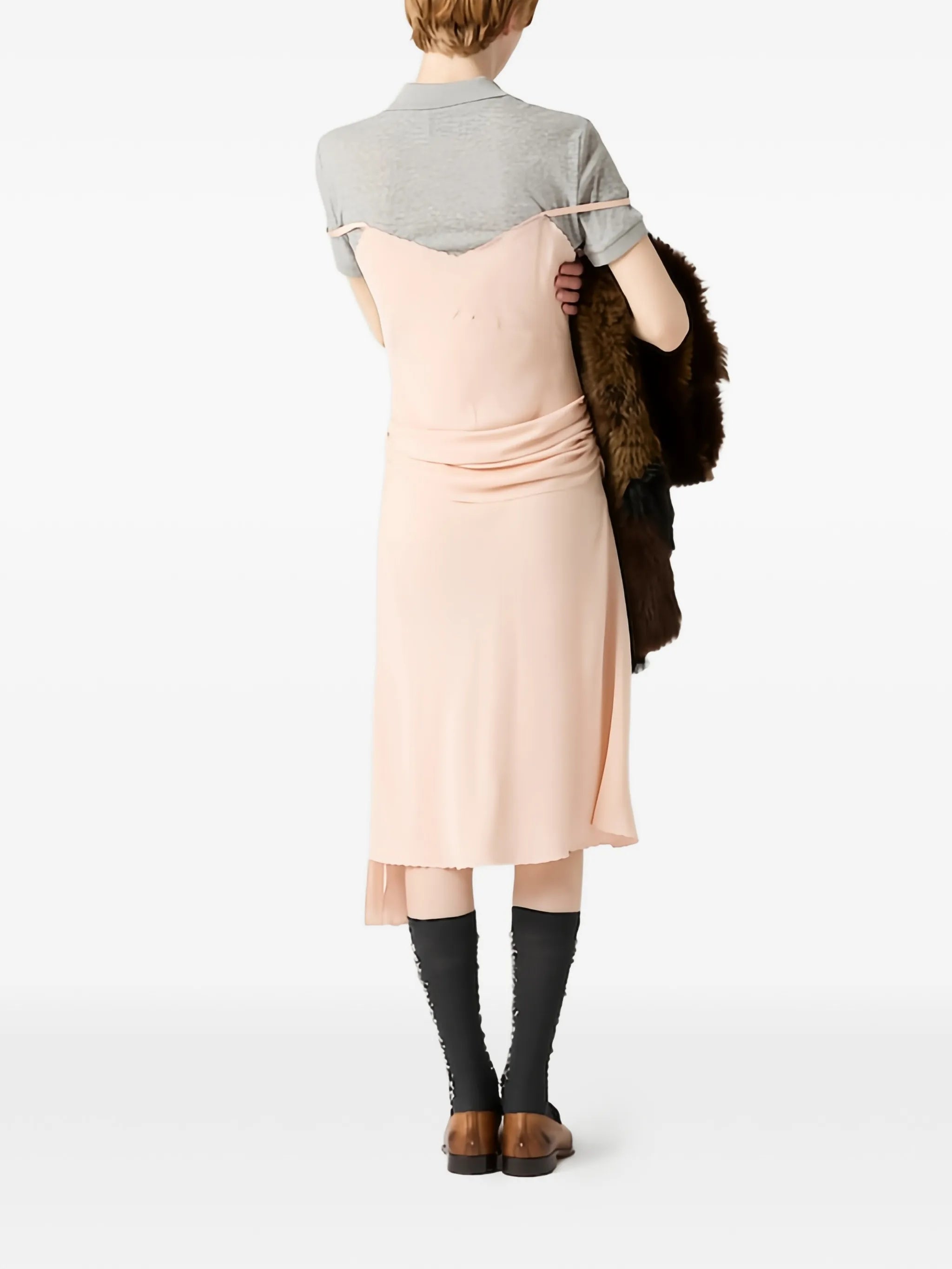 Miu Miu Miu Miu Marocain Crepe Dress, view 2