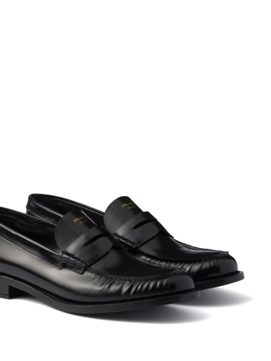 Prada Prada Penny-strap Leather Loafers, view 2