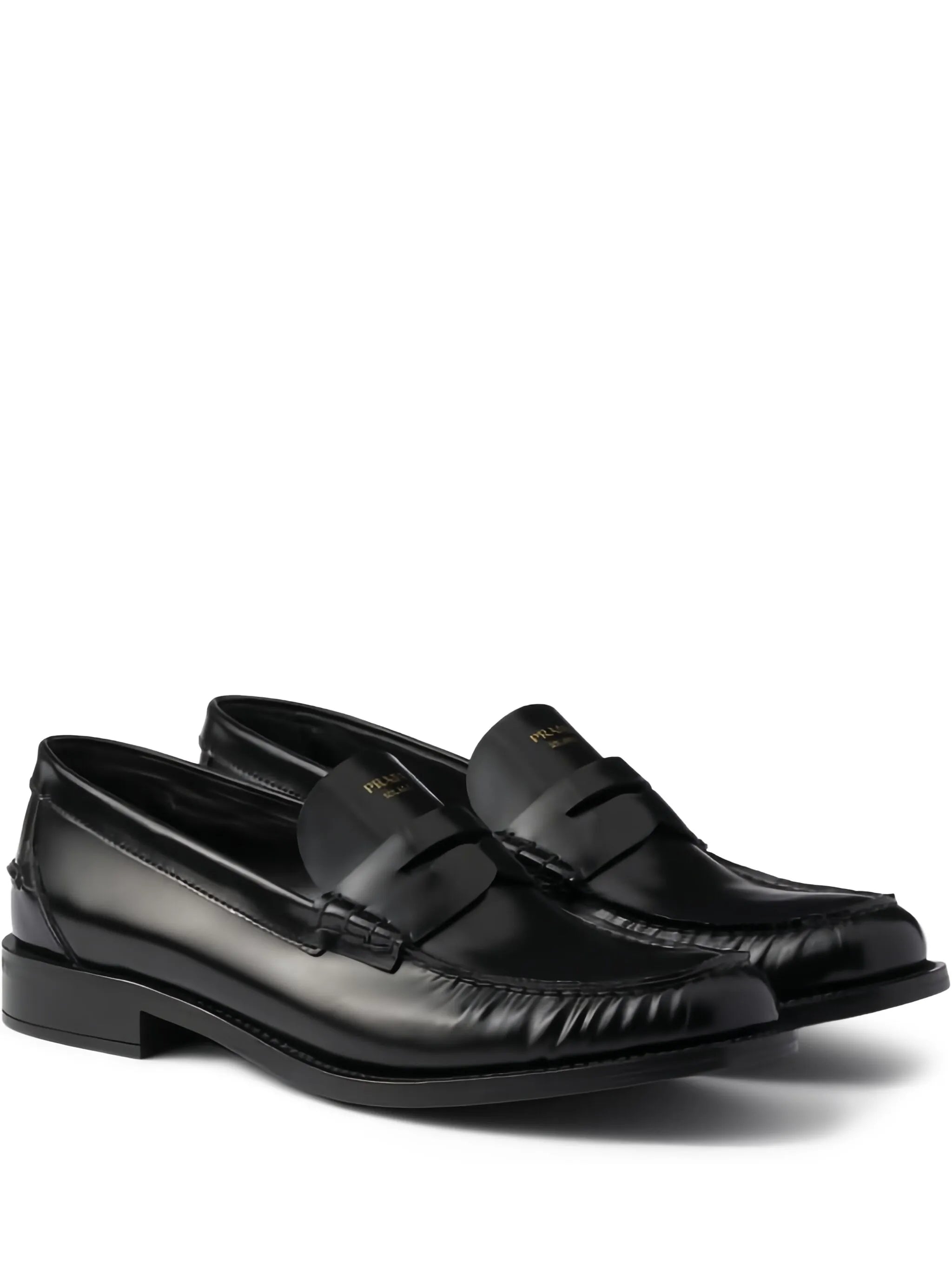 Prada Prada Penny-strap Leather Loafers