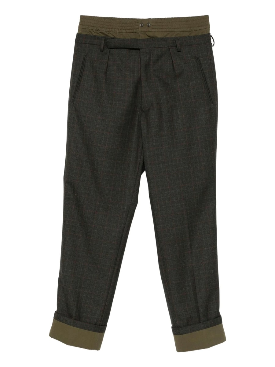 Prada Prada Checked Layered Trousers