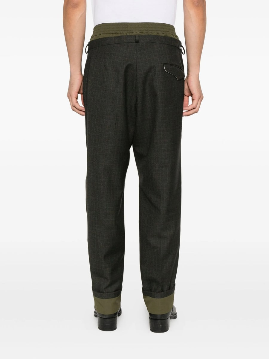 Prada Prada Checked Layered Trousers, view 3