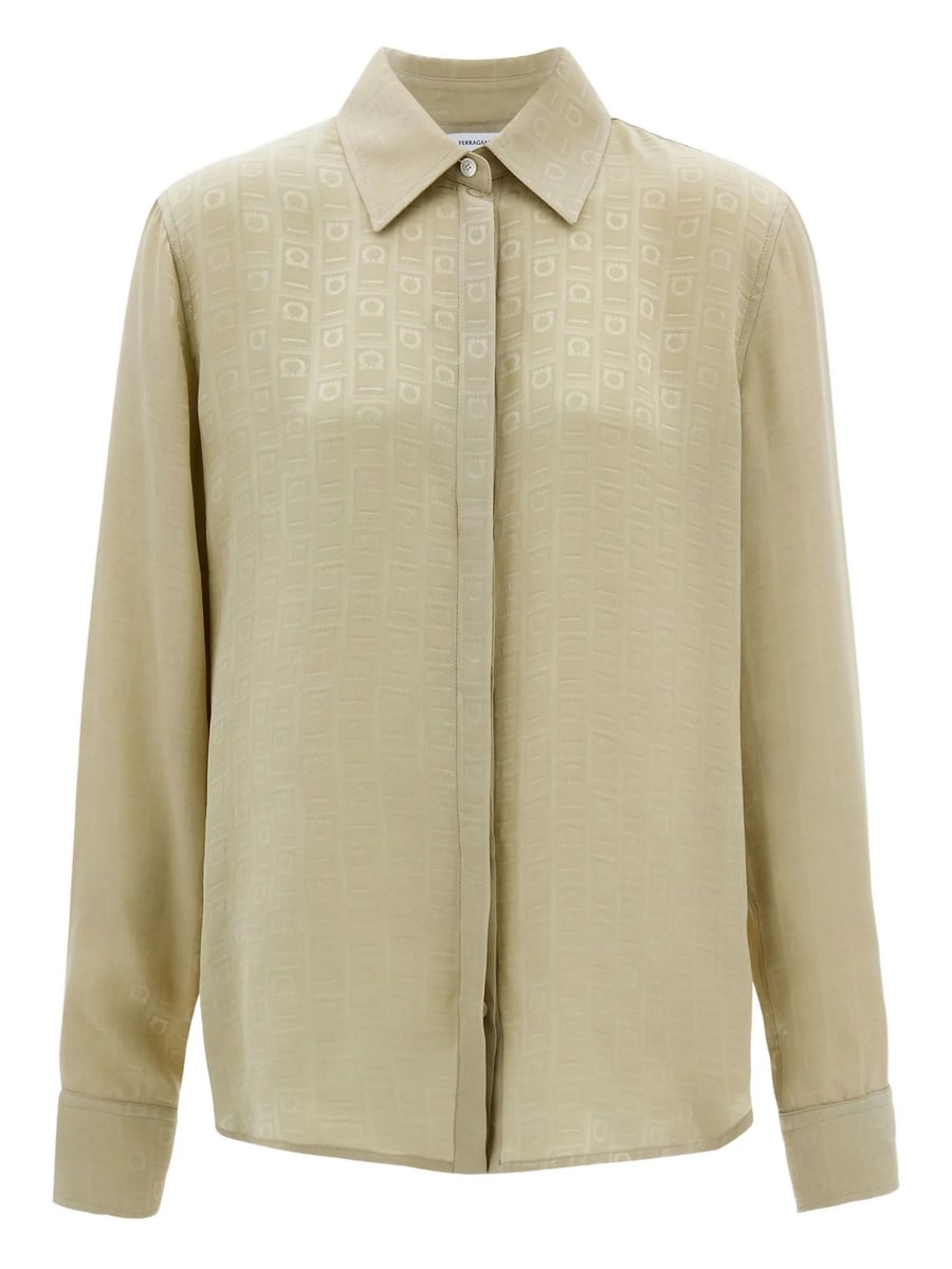 Ferragamo Ferragamo Monogram Silk Shirt