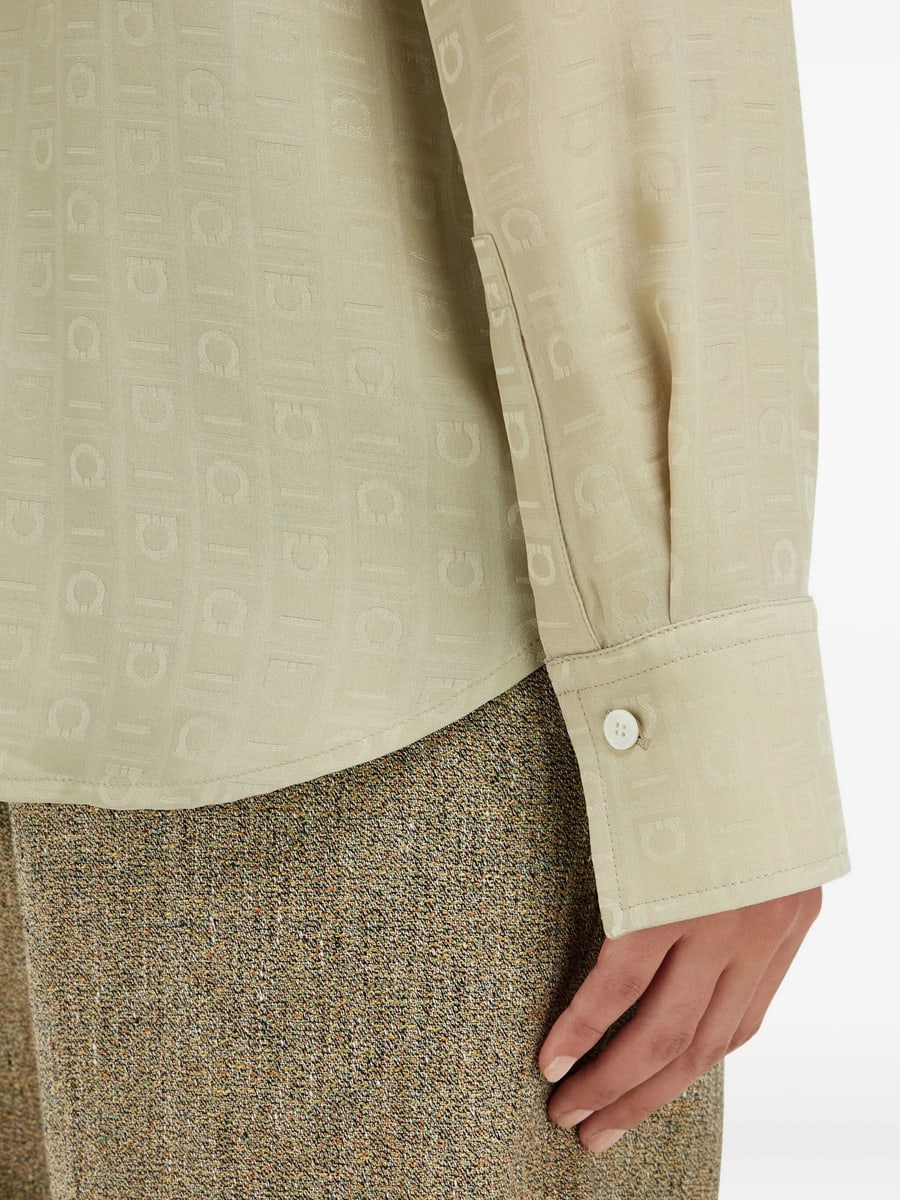 Ferragamo Ferragamo Monogram Silk Shirt, view 2