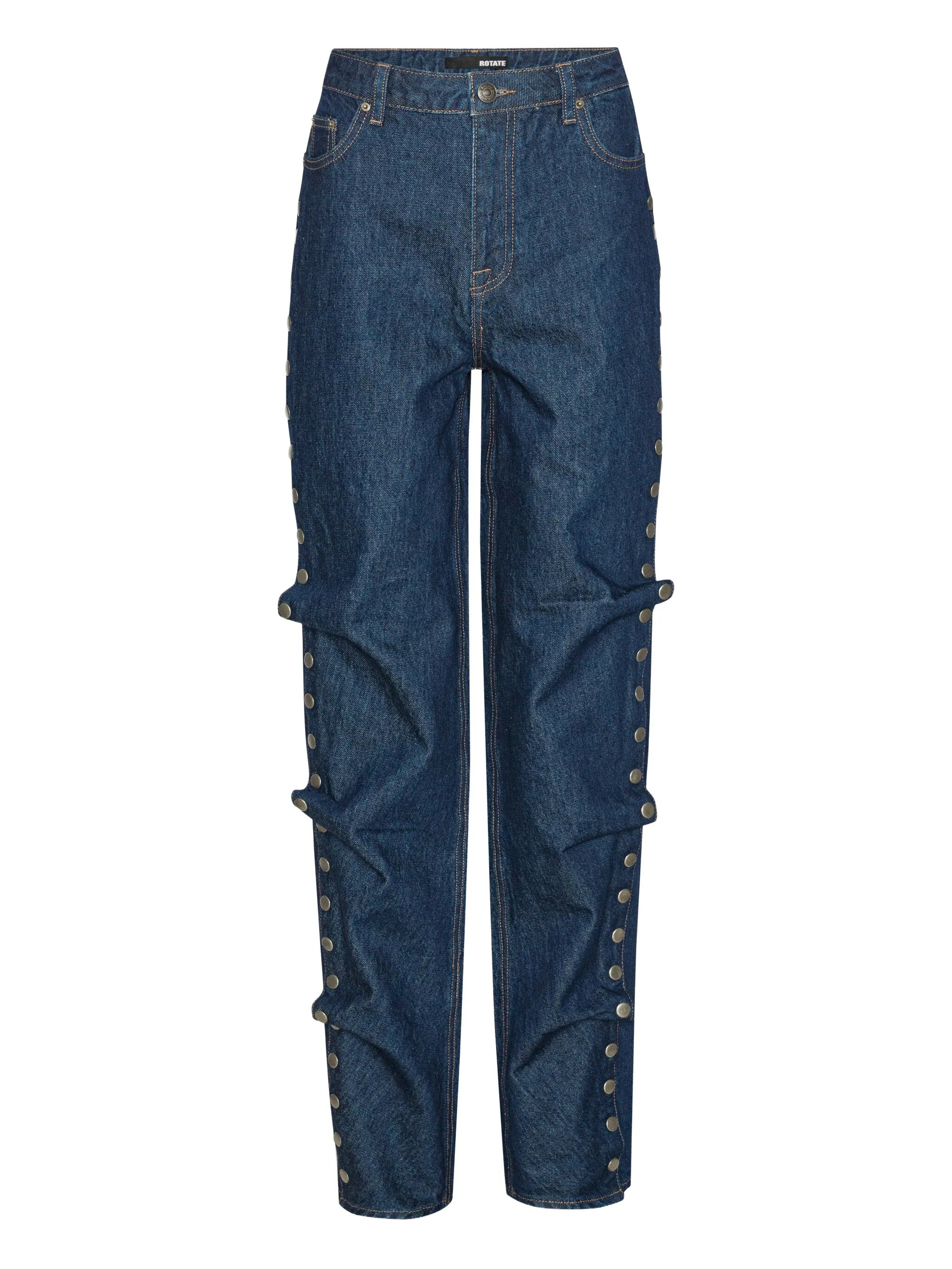 Rotate Rotate Buttoned Wide Leg Jeans