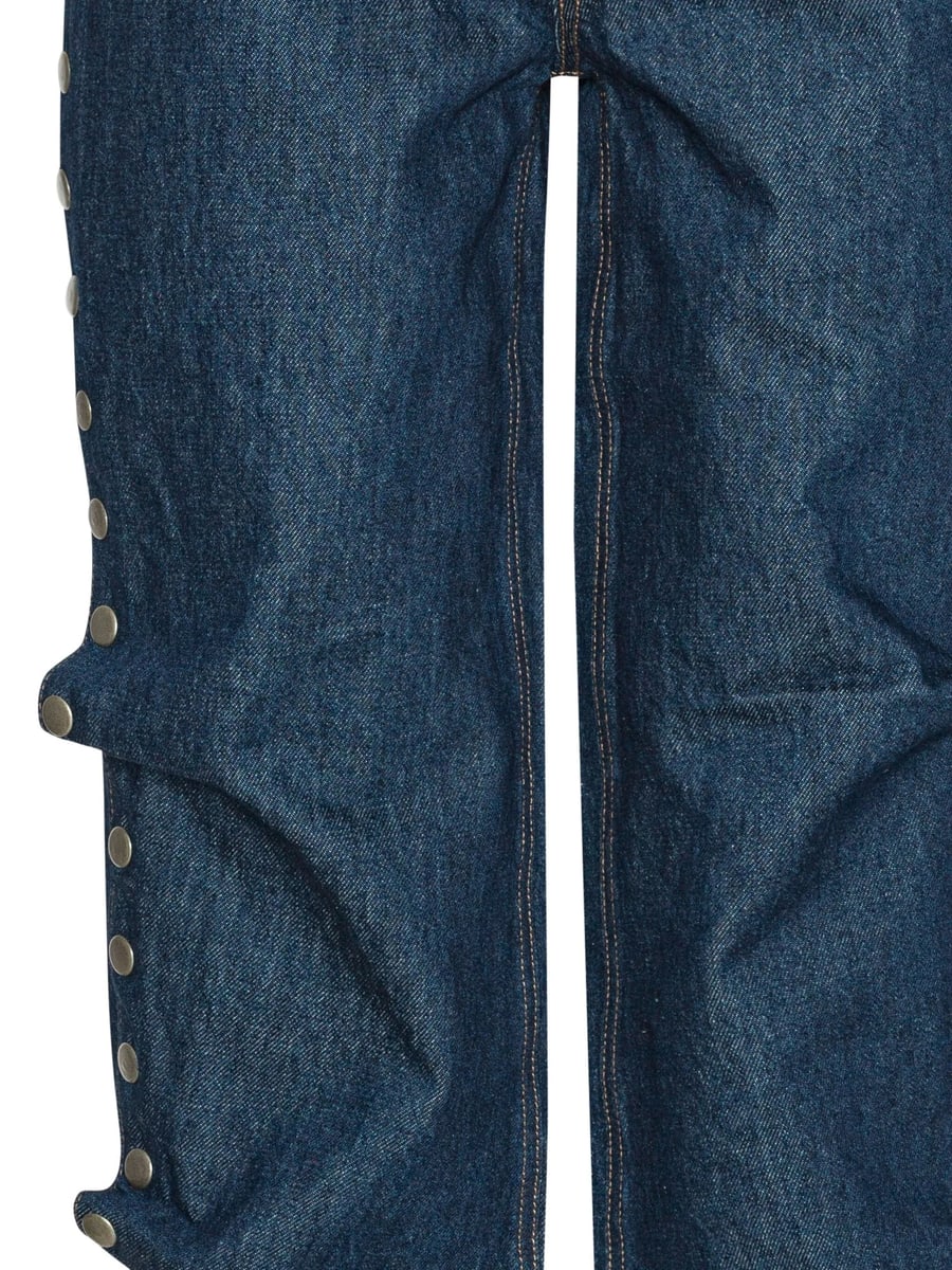 Rotate Rotate Buttoned Wide Leg Jeans, view 4