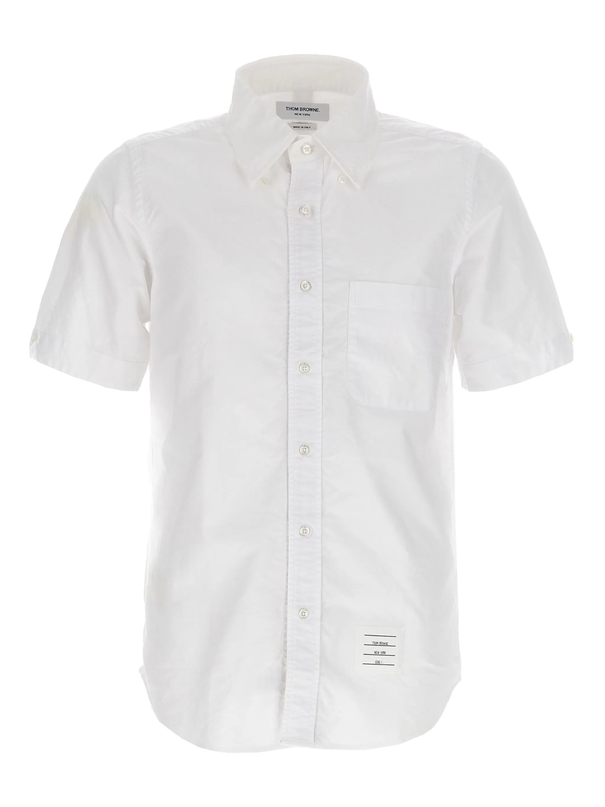 Thom Browne Thom Browne Oxford Grosgrain Placket Short Sleeve Shirt, view 2