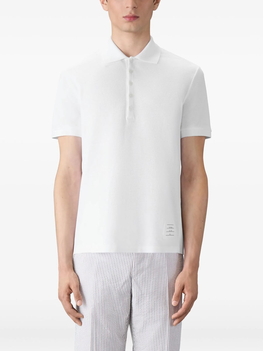 Thom Browne Thom Browne Button-placket Polo Shirt, view 5