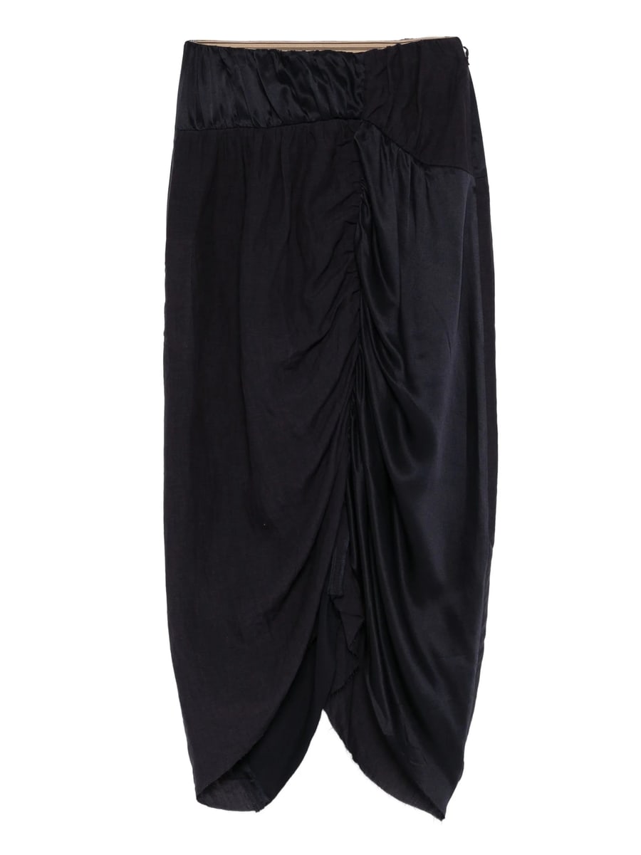 Ziggy Chen Ziggy Chen Ruched Midi Skirt