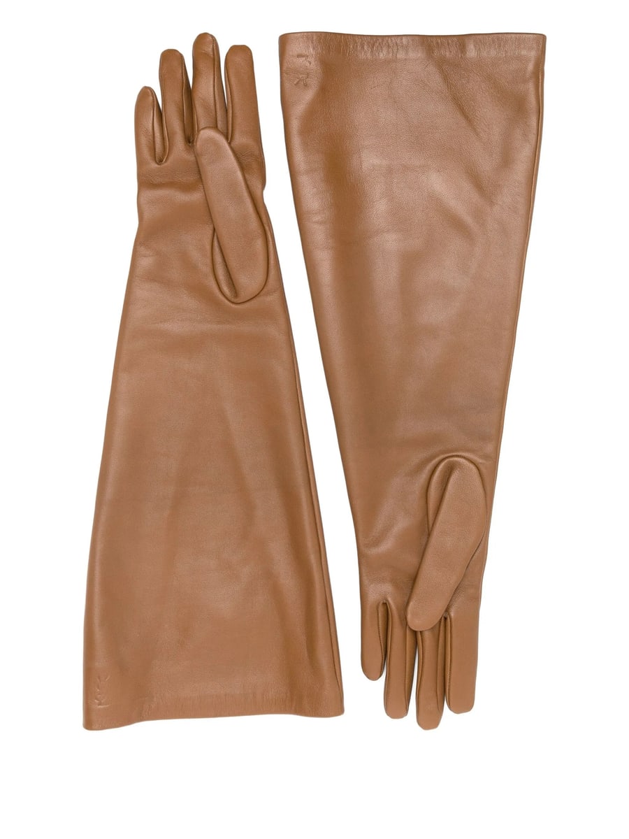 Saint Laurent Saint Laurent Leather Gloves, view 2
