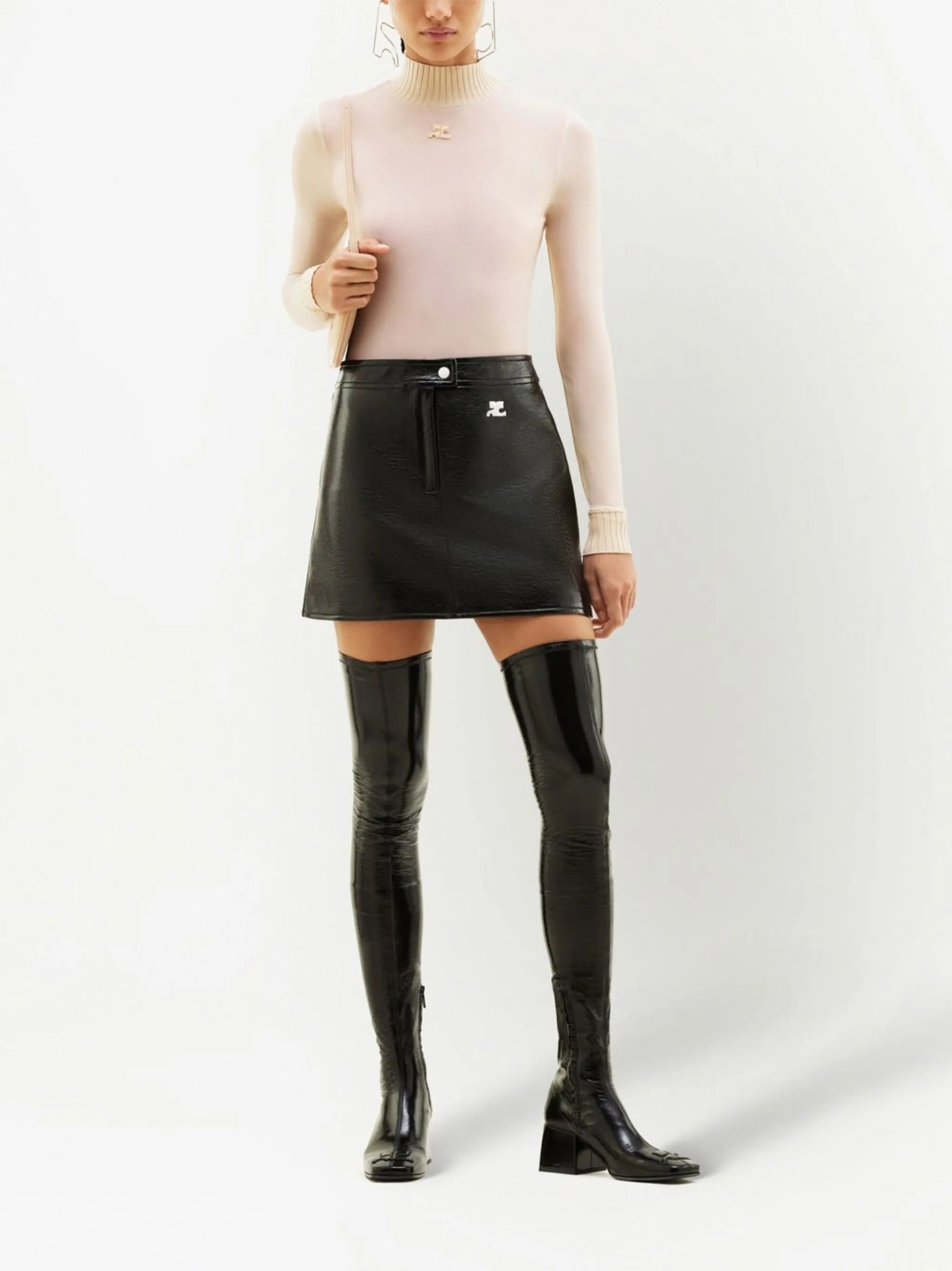 Courrèges Courrèges Vinyl Mini Skirt, view 2