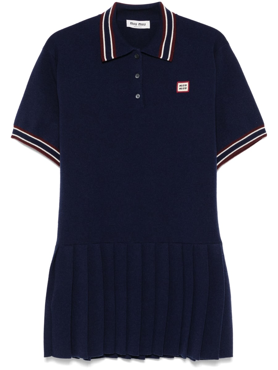 Miu Miu Miu Miu Logo-patch Mini Dress