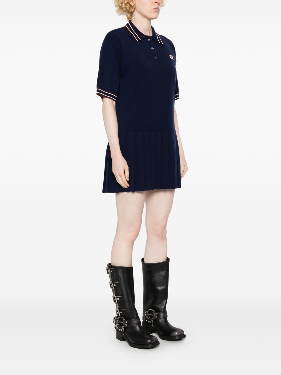 Miu Miu Miu Miu Logo-patch Mini Dress, view 5