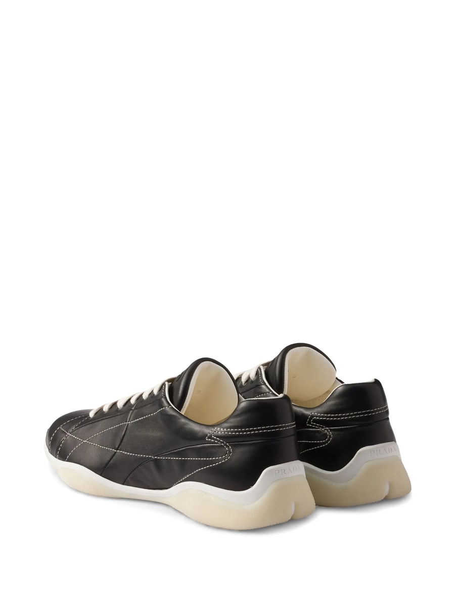 Prada Prada Leather Sneakers, view 3