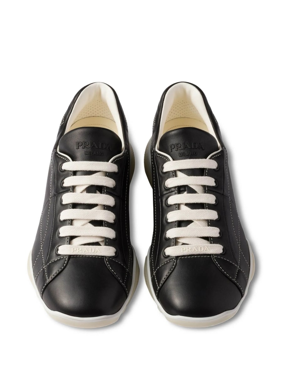 Prada Prada Leather Sneakers, view 4