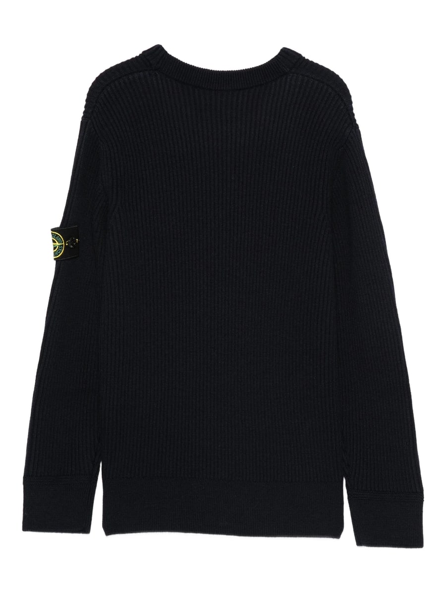 Stone Island Stone Island Logo-patch Ribbed-knit Sweater, view 3
